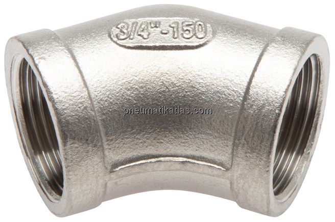 Exemplarische Darstellung: Winkel 45° mit Innengew