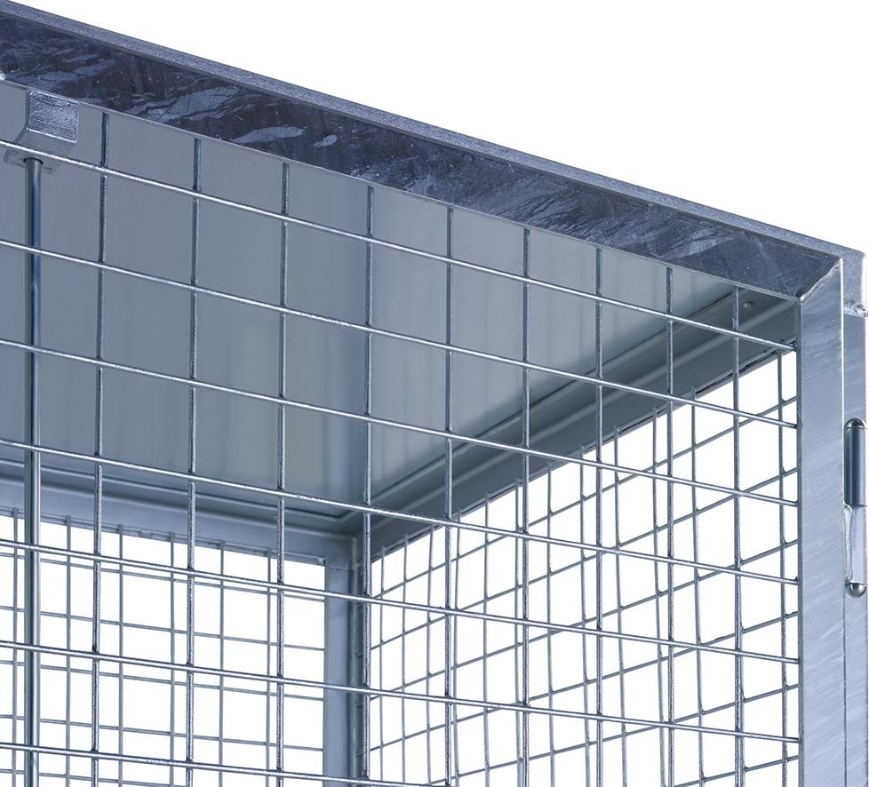 Universalschrank outdoor B1250xT800xH1850 mm feuerverzinkt mit Blechdach