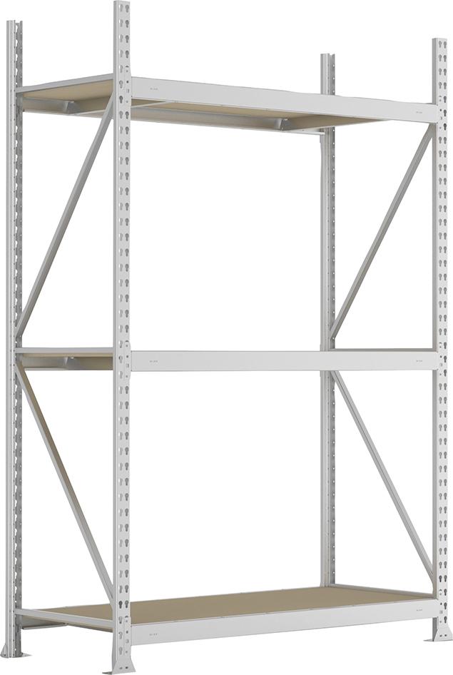 Weitspannregal MINI-RACK B2600xT1050xH3000 mm Anbaufeld 5 Spanplatten Fachlast 490 kg META