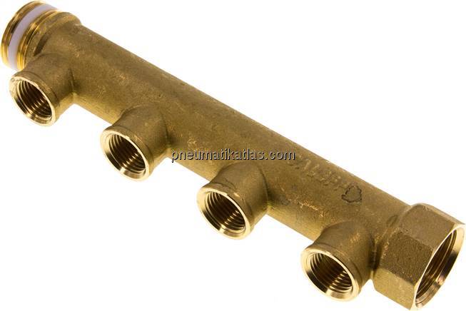 Verteilerrohr G 1"(IG/AG), Abgang 4x G 1/2" (IG)