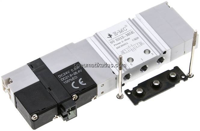 Magnetventil für S1V, 5/3-Wege (Mittelstellung entlüftet)