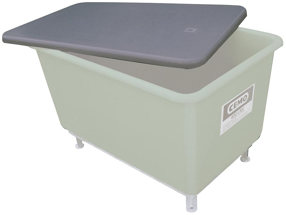 Flachdeckel für Behälter 550 l grau CEMO