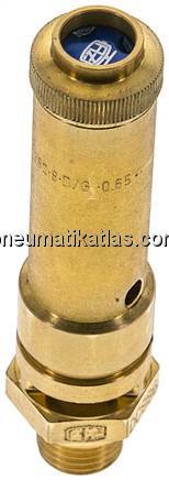 TÜV-Sicherheitsventil G 1/4" (DN8), 22,80 bar, Messing