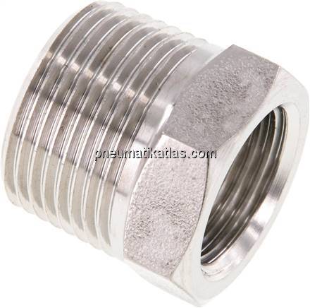 Reduziernippel NPT 3/4"(AG)-NPT 1/2"(IG), 1.4571