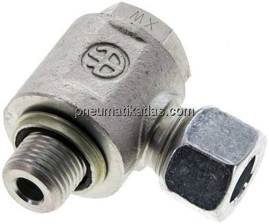 Winkel-Schwenkverschraubung M 16x1,5-12 L (M18x1,5), Stahl verzinkt