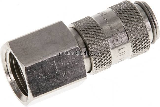 Kupplungsdose (NW2,7) G 1/8"(IG), Messing vernickelt