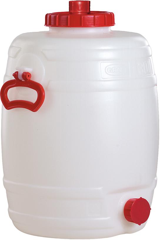 Fass 30 l H 470 mm D 330 mm weiß