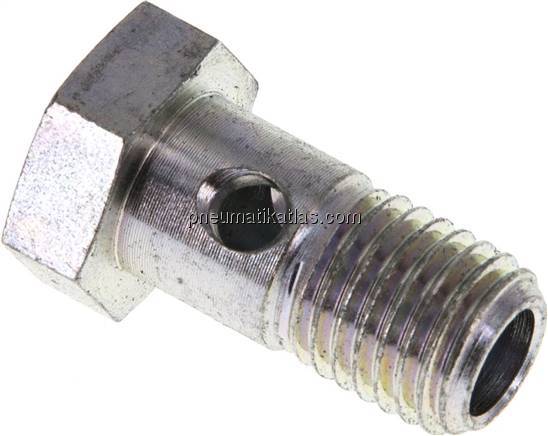 Hohlschraube 1-fach, M 12x1,5, Stahl verzinkt