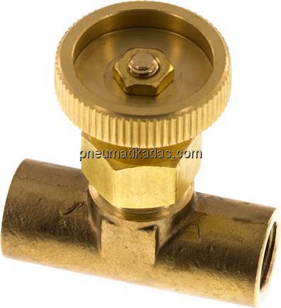 Nadel-Absperrventil, Messing, G 1/8" (IG), -0,95 bis 15bar