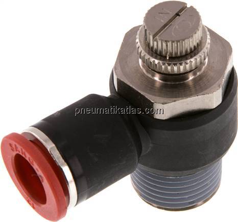 Winkel-Drosselrückschlagventil R 1/2"-12mm,zuluftregelnd