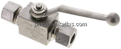 Hochdruck-Kugelhahn, Edelstahl, 16 S (M24x1,5), -0,999 bis 400bar