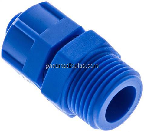 Gerade Verschraubung G 3/8"-10x8mm, Kunststoff (POM)