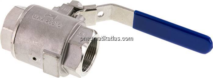 Edelstahl-Kugelhahn m. Entlüftungsbohrung G 1-1/4", PN 16