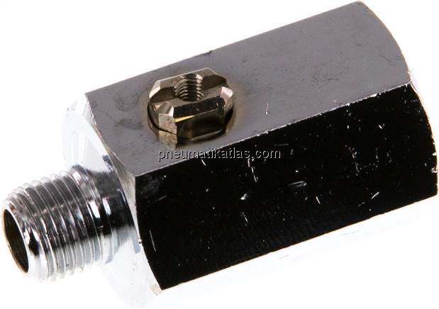 Messing-Minikugelhahn G 1/8" Innengewinde / Außengewinde, PN 15