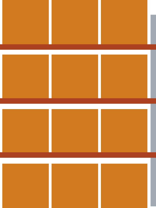 Palettenregal MULTIPAL B2700xT1100xH5500 mm Anbaufeld 12 Plätze Fachlast 2700 kg