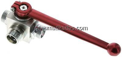 Hochdruck-3-Wege Kugelhahn, T-Bohrung, 18 L (M26x1,5), 0 - 315bar