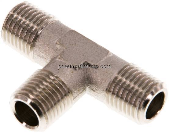 T-Stück R 1/4" (AG), Messing vernickelt