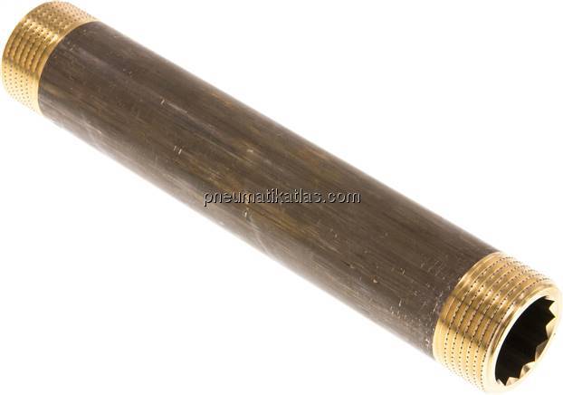 Rohrdoppelnippel G 1"-180mm, Messing