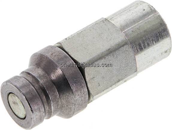 Flat-Face-Kupplung, Stecker Baugr. 0, G 1/8"(IG)