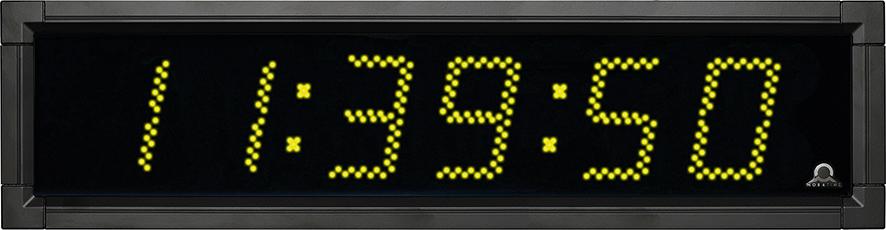 Außen-LED-Funkuhr, dig. gelbe, leuchtstarke Einzel- LEDs