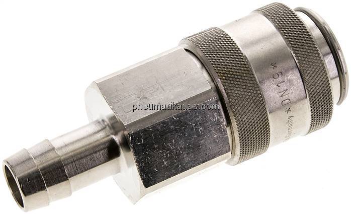 Kupplungsdose (NW19) 19 (3/4")mm Schlauch, Messing vernickelt