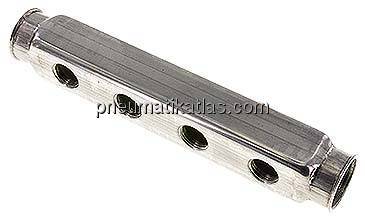 Verteilerleiste 2x G 1", Abgänge einseitig 4x G 1/2"