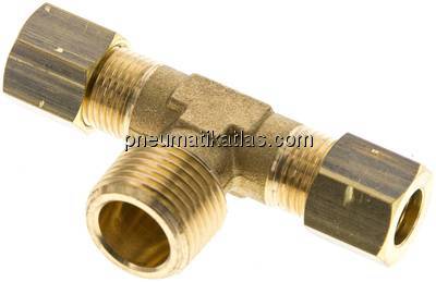 T-Klemmringverschraubung R 3/8"-8 (M12x1)mm, Messing