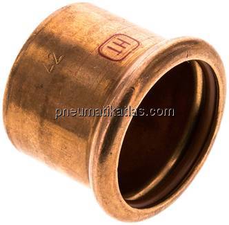 Pressfitting, Verschlusskappe, 42mm, Kupfer / Kupferlegierung