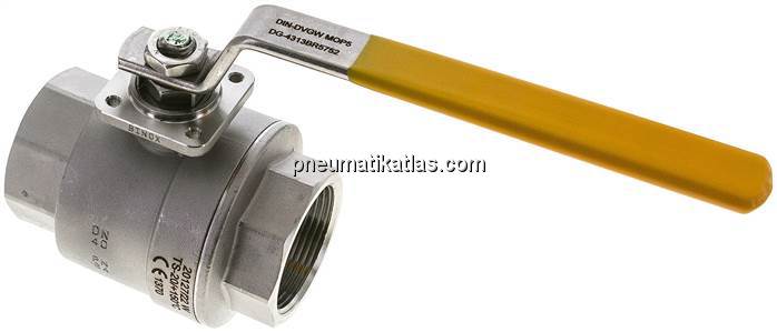 Edelstahl-Kugelhahn, Rp 1-1/2", -0,9 bis 20bar, für Sauerstoff (Industrie)