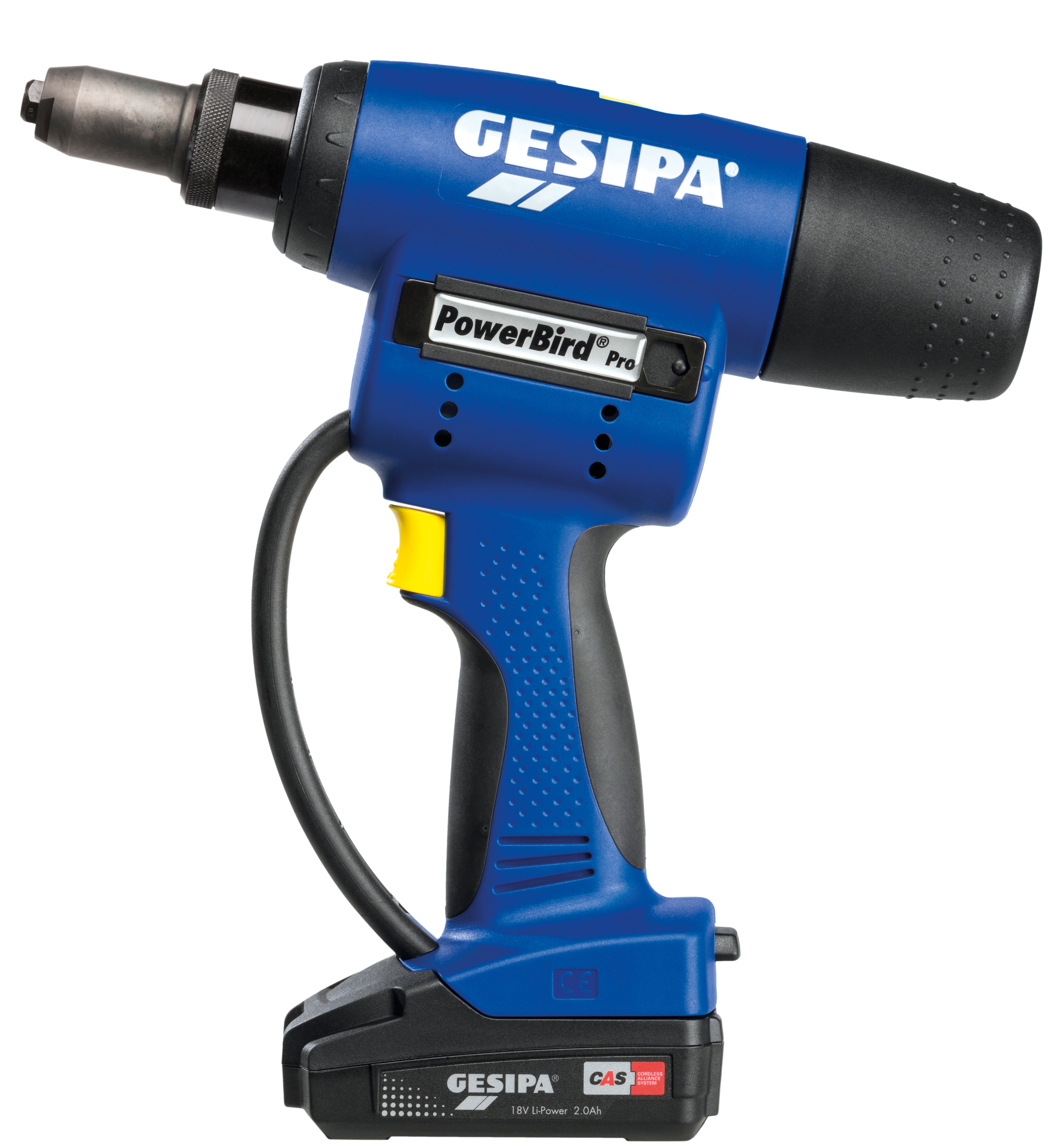 PowerBird Pro Gold Edition mit Andrückauslösung / mit 1 Li-Ion Akku 18V - 2,0 Ah / Ladegerät in L-Boxx