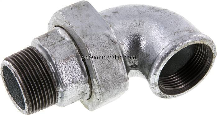 Winkel-Verschraubung konisch dichtend Rp/R 1-1/4"(IG/AG)