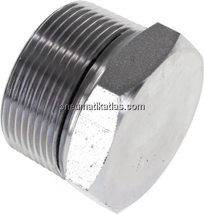 HD-Verschlussstopfen Außenskt. NPT 1-1/2", Stahl verzinkt