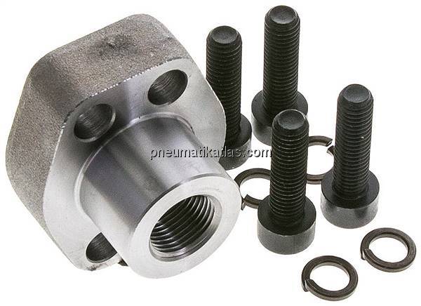 Flanschverschraubung 1/2"-SAE (3000 PSI), G 3/8" (IG)