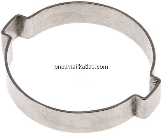 2-Ohr-Schlauchschelle 40,6 - 46mm, 1.4307 (W4)