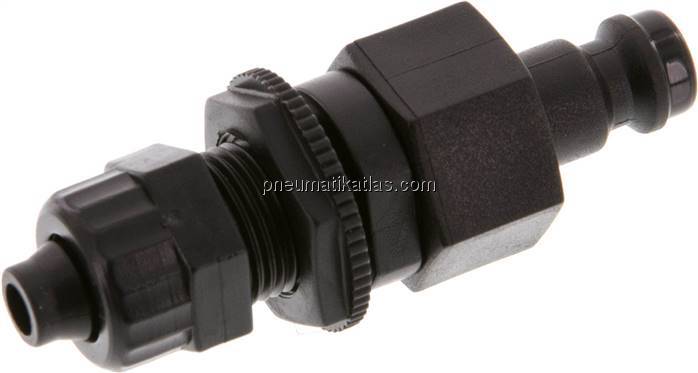 Schott-Kupplungsstecker (NW5) 8x6mm Schlauch, POM