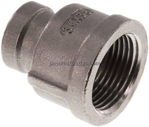 Rundmuffe Rp 3/4"-Rp 3/8", 1.4408