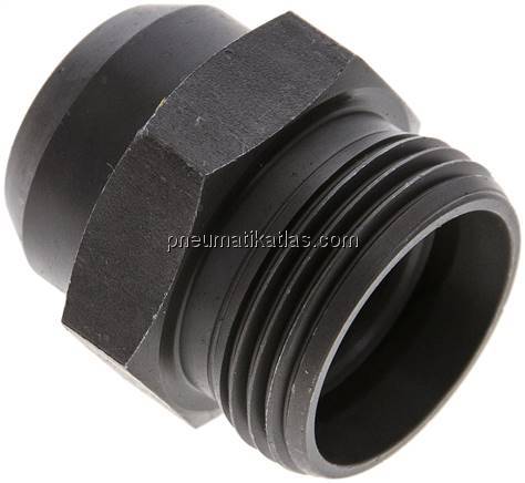 Gerade Anschweißverschraubung 22 L (M30x2), ohne Mutter & Schneidring, Stahl pho