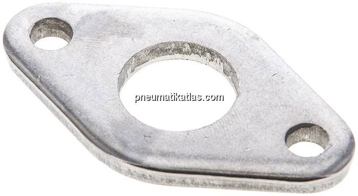 Flanschbefestigung f. 12 & 16mm ISO 6431-Zylinder, 1.4301