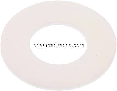 Flanschdichtung DN 25, 35x70x3 mm, Silikon