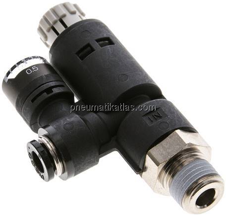 Druckregler R 1/4"-6mm, mit Manometer, IQS-Standard