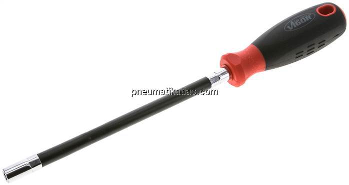 Schlauchschellendreher, biegsam, SW 7 mm