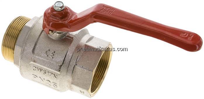 Messing-Kugelhahn, kurz, G 2" (AG/IG), -0,9 bis 25bar