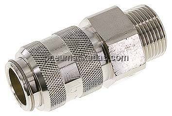 Kupplungsdose (NW15) G 1"(AG), Messing vernickelt