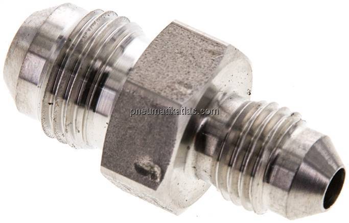 Doppelnippel UNF 9/16"-18(JIC)-UNF 7/16"-20(JIC), 1.4571