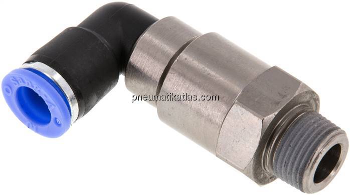 Winkel-Schnelldrehverschraubung R 3/8"-10mm, IQS-Standard