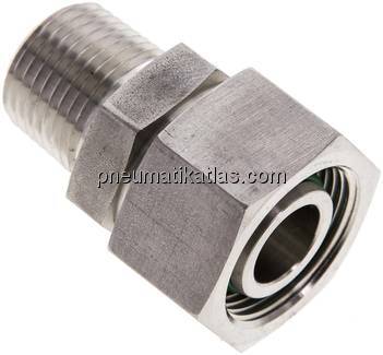 Einstellb. Schneidringverschr. 18 L-NPT 1/2", 1.4571