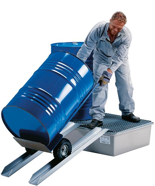 GFK-Auffangwanne 220/2 mit Stahlgitterrost CEMO