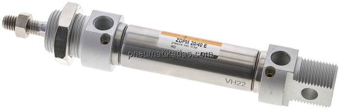 ISO 6432-Zylinder, doppeltwirkend, Kolben 20mm,Hub 40mm