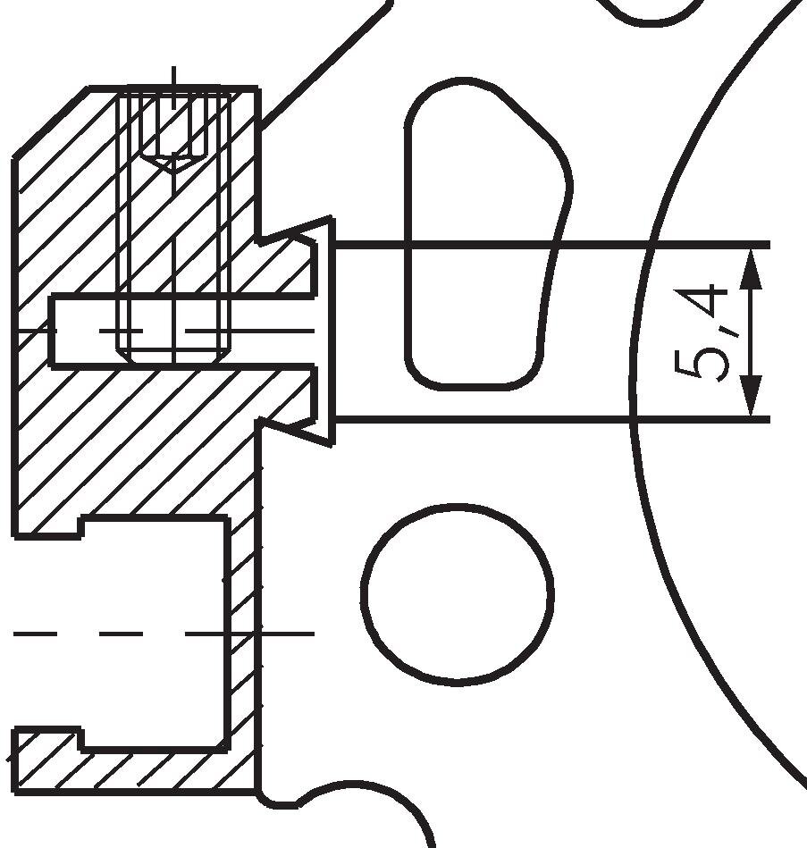 Zeichnung: Befestigungsklemme für Schwalbenschwanz