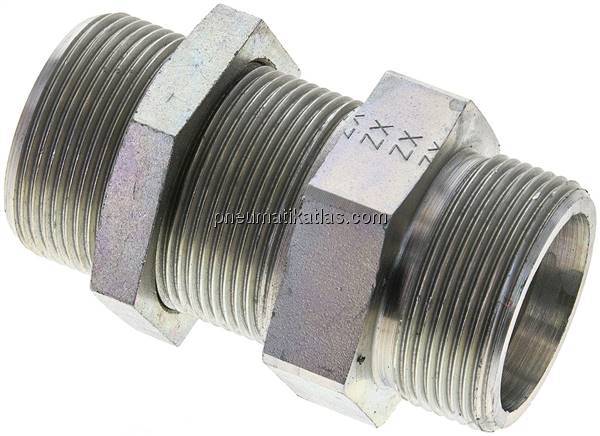 Schott-Schneidringverschraubung 30 S (M42x2), ohne Mutter & Schneidring, Stahl v